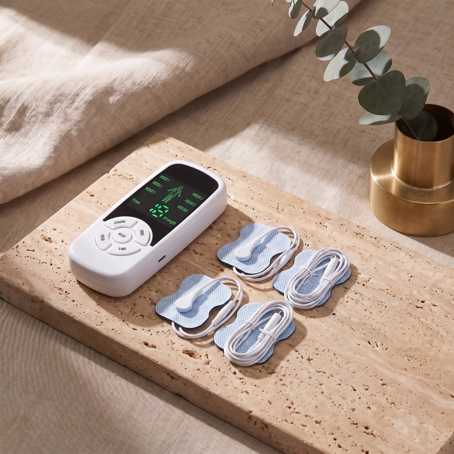 TENS Unit Muscle Stimulator for Men & Women — Electric Pulse Massager for Back, Neck & Shoulder Pain Relief, Portable TENS EMS Machine with Electrode Pads