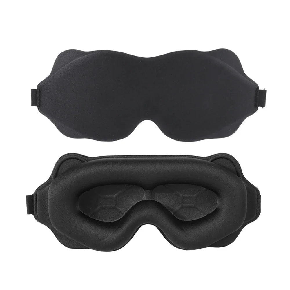Sleep Mask for Women & Men — Contoured 3D Blackout Eye Mask for Sleeping, Travel & Naps, Soft Adjustable Light-Blocking Mask for Deep, Restful Sleep