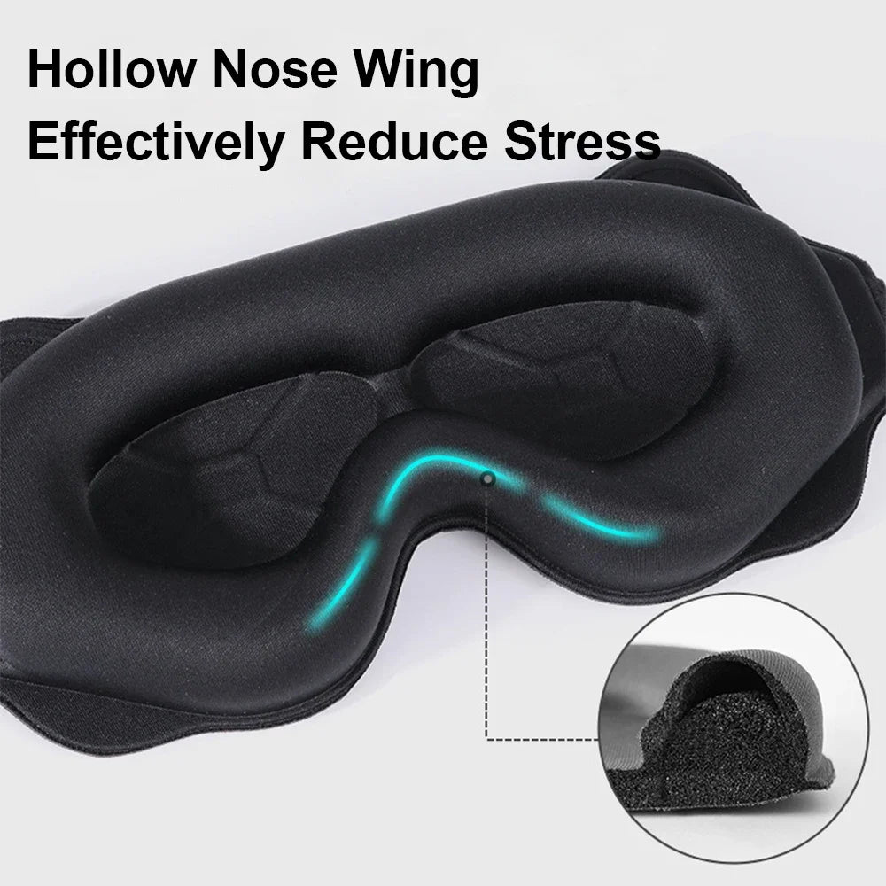 Sleep Mask for Women & Men — Contoured 3D Blackout Eye Mask for Sleeping, Travel & Naps, Soft Adjustable Light-Blocking Mask for Deep, Restful Sleep