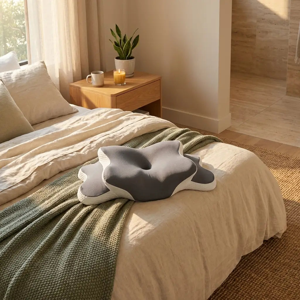 Cervical Neck Pillow for Women & Men — Ergonomic Butterfly Memory Foam Pillow for Neck Support & Better Sleep, Orthopedic Contour Pillow for Side, Back & Stomach Sleepers