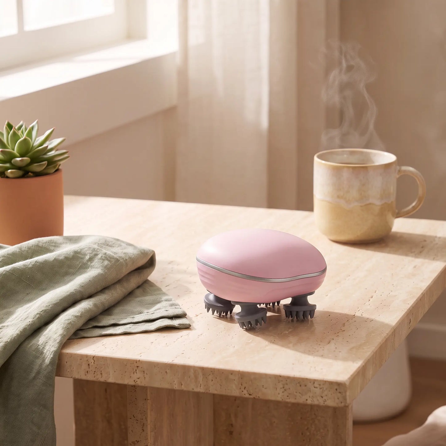 Scalp Massager for Women & Men — Electric Handheld Head & Body Massager for Relaxation & Stress Relief, Rechargeable Scalp Care Tool for a Soothing At-Home Ritual