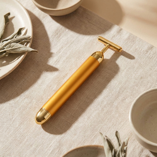 24K Vibrating T-Bar Facial Massager - showcase