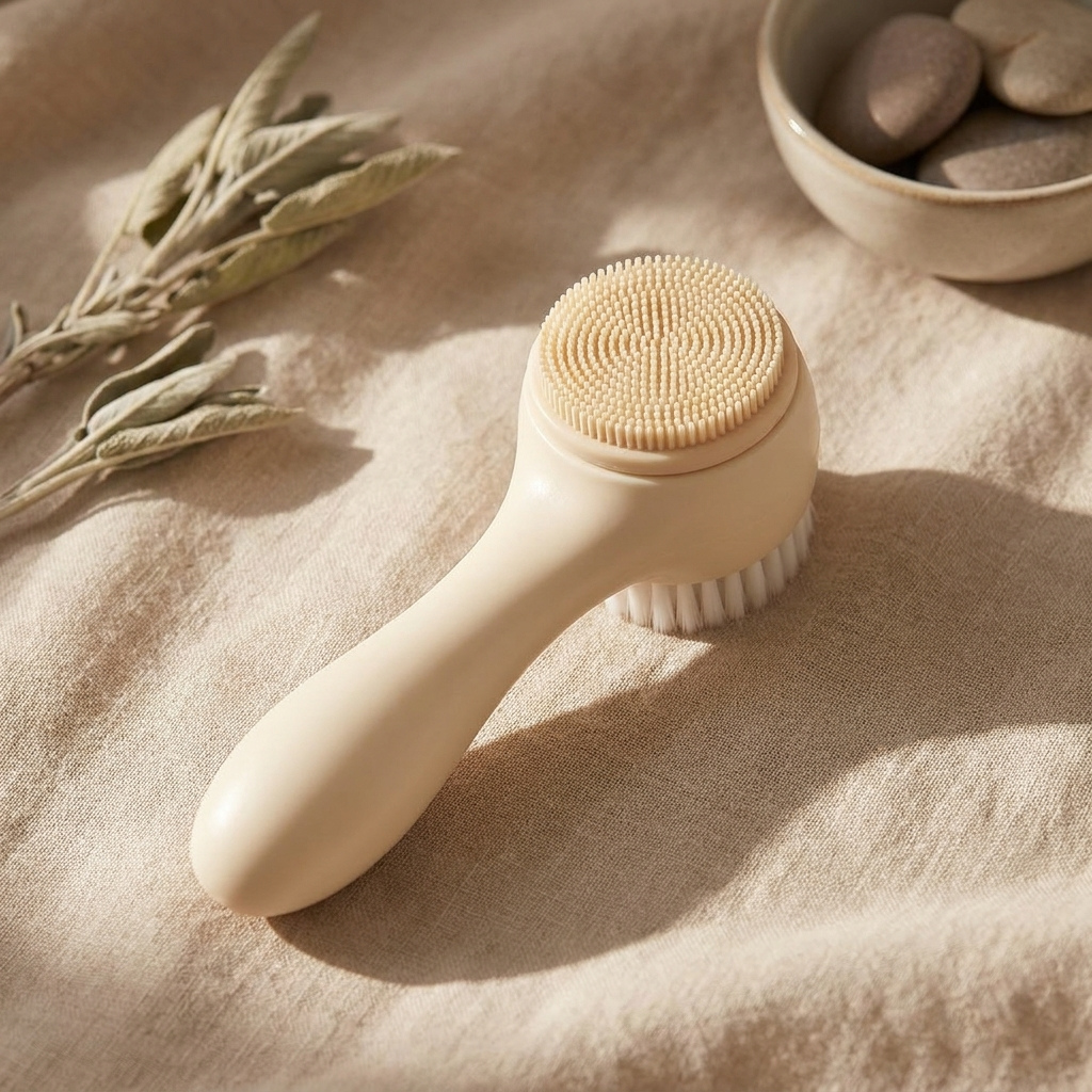 Silicone Double-Sided Facial Cleansing Brush - showcase
