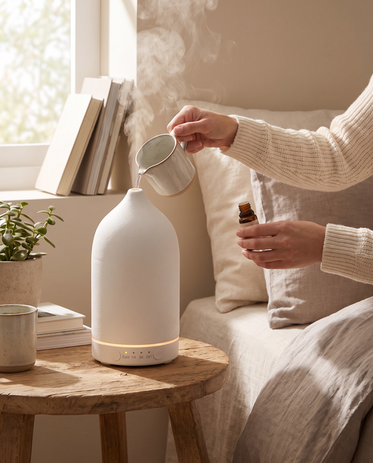 Ceramic Ultrasonic Essential Oil Diffuser - lifestyle
