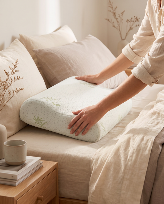 Bamboo Fiber Memory Foam Pillow - lifestyle