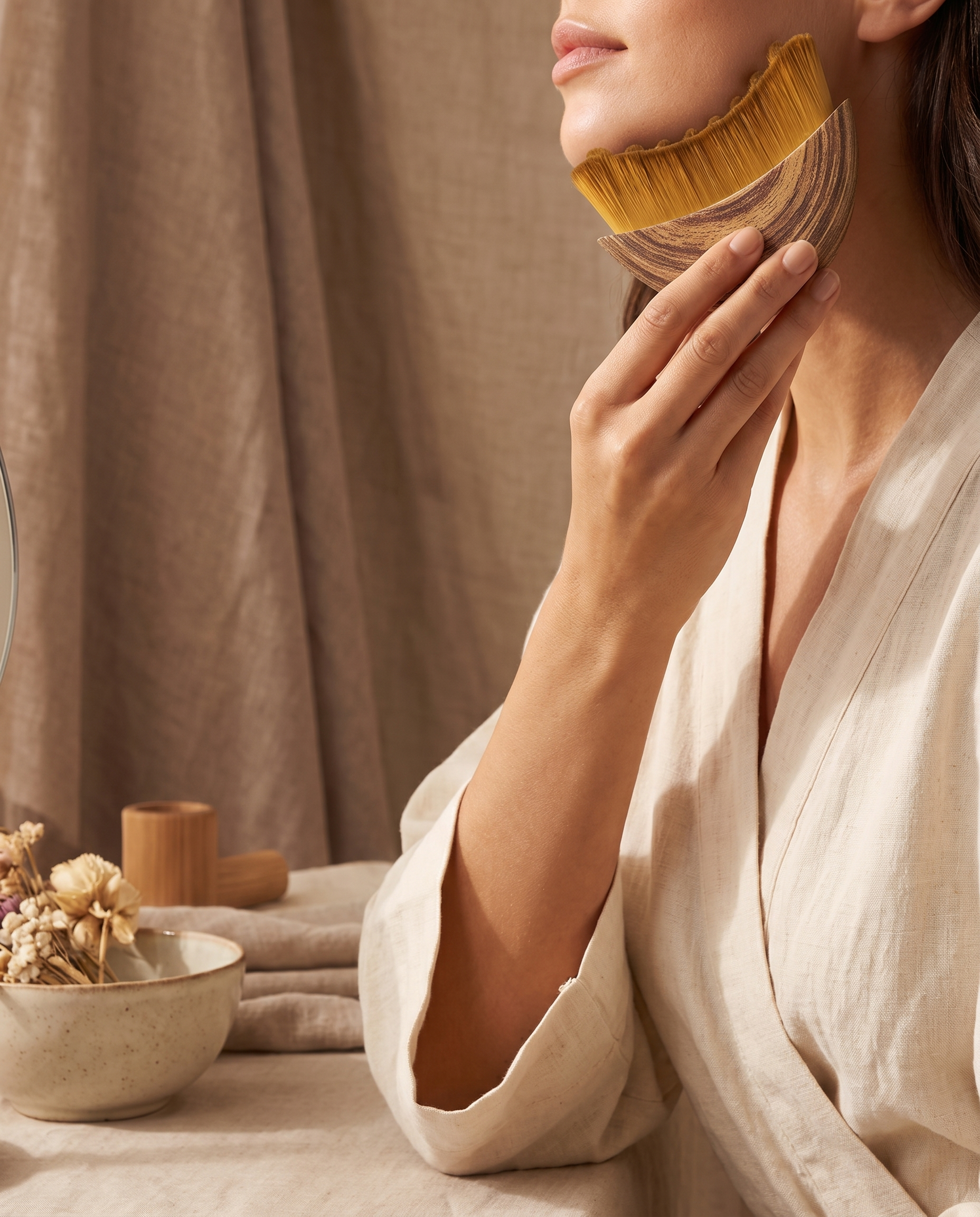 Contour Face Massage Brush - lifestyle