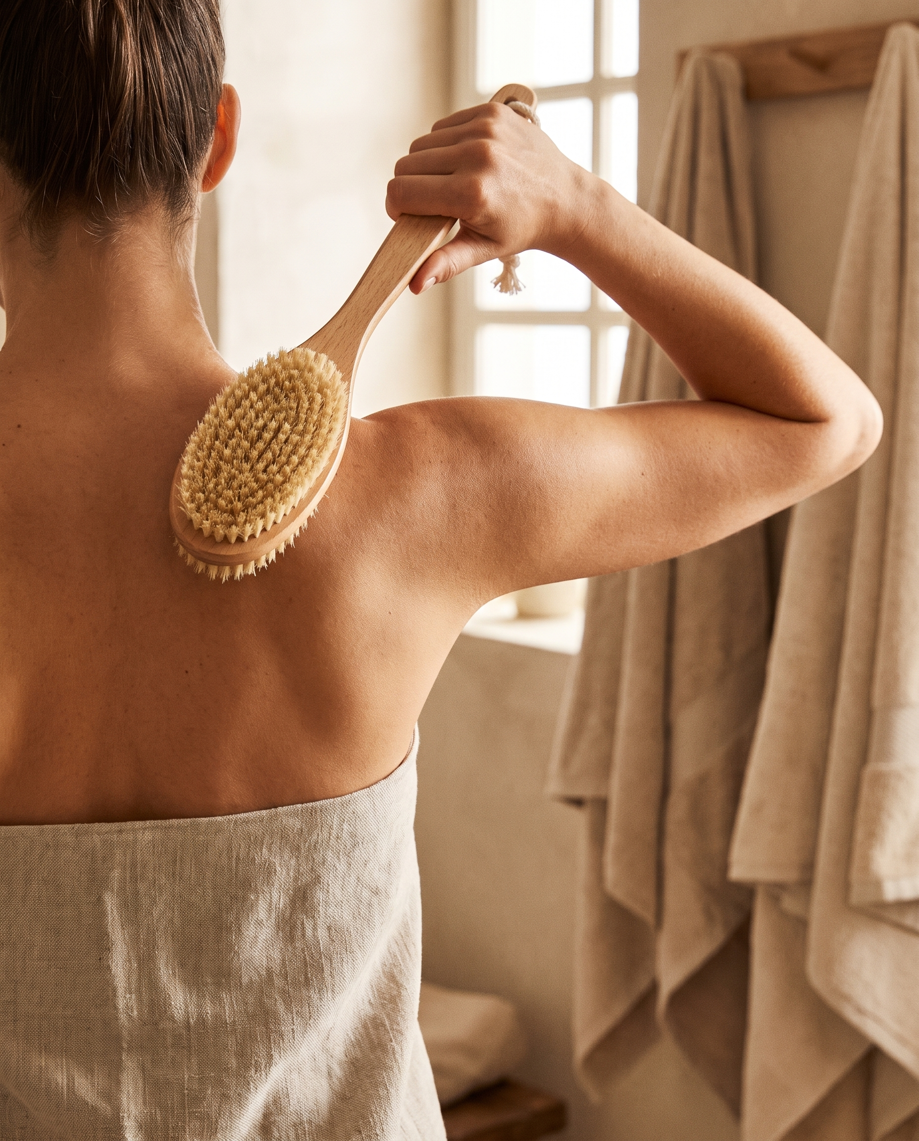 Long Handle Wooden Back Brush - lifestyle