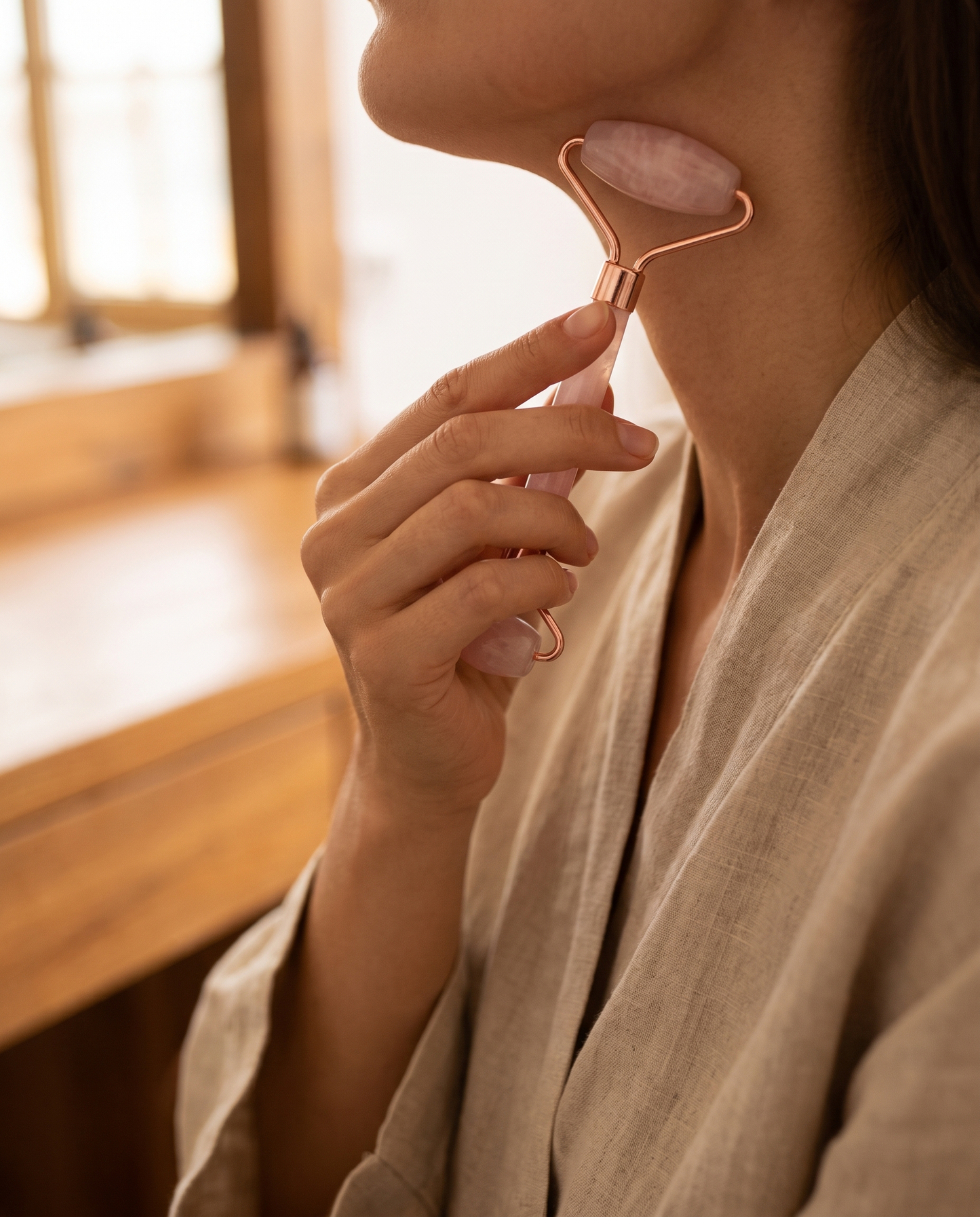 Resin Gua Sha Facial Roller - lifestyle